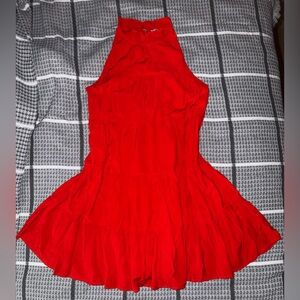 Pinch Bold Red Ruffled Dress